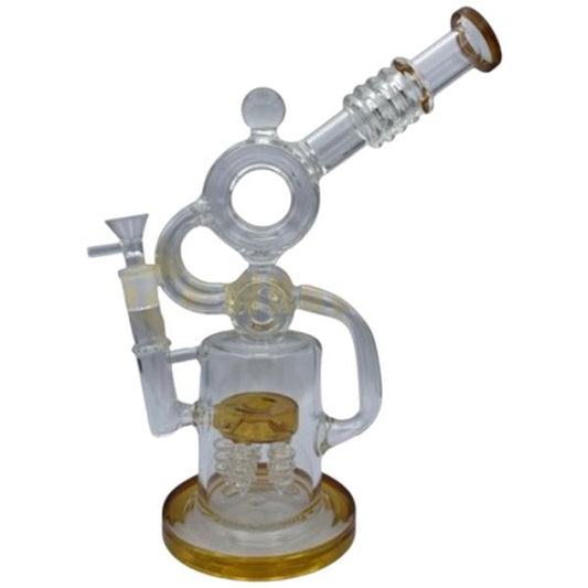 O Shaped Percolator Glass Water Pipe