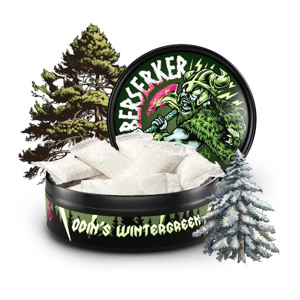 Best Deal Berserker Caffeine Pouches (15ct Can) 5 Pack - Odins Wintergreen