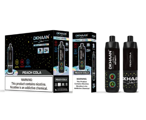 Best Deal Dkhaan Infinity Edition 25,000 Puffs Disposable 5 Pack - Peach Cola