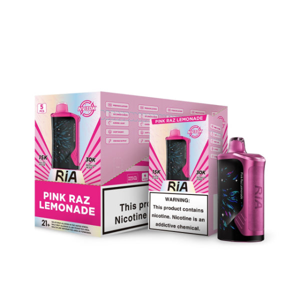 RIA NV30K Disposable Vape Pink Raz Lemonade