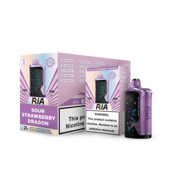 RIA NV30K Disposable Vape Sour Strawberry Dragon