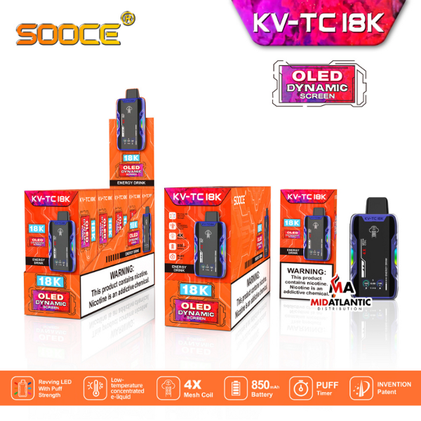 SOOCE KV-TC18K Rechargeable Vape $64.99 eLiquid.com SOOCE KV-TC18K Rechargeable Vape $64.99 eLiquid.com