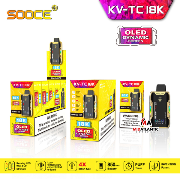 SOOCE KV-TC18K Rechargeable Vape $64.99 eLiquid.com SOOCE KV-TC18K Rechargeable Vape $64.99 eLiquid.com