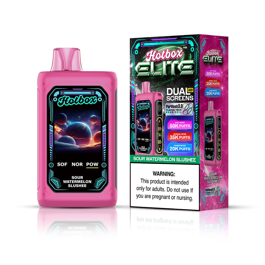 Hotbox Elite 50,000 Puff Disposable - Sour Watermelon Slushee