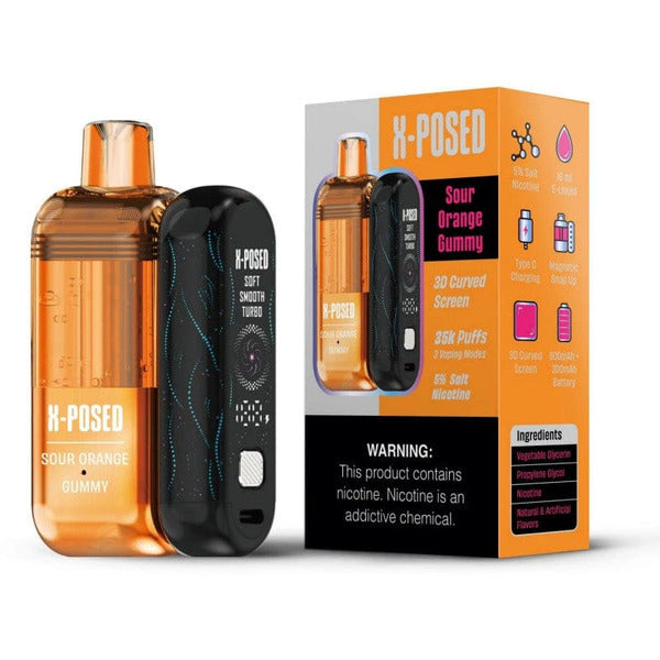 Best Deal X-Posed 35,000 Puffs Disposable Vape Kit - Sour Orange Gummy