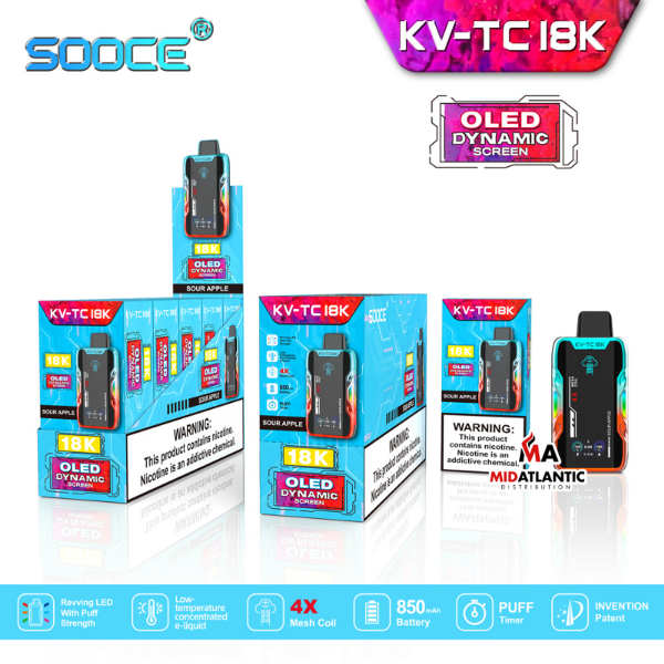 SOOCE KV-TC18K Rechargeable Vape $64.99 eLiquid.com SOOCE KV-TC18K Rechargeable Vape $64.99 eLiquid.com