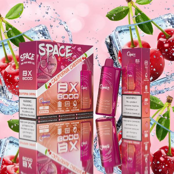 SpaceMax BX8000 Disposable Vape 15mL 8000 Puffs Best Flavor California Cherry