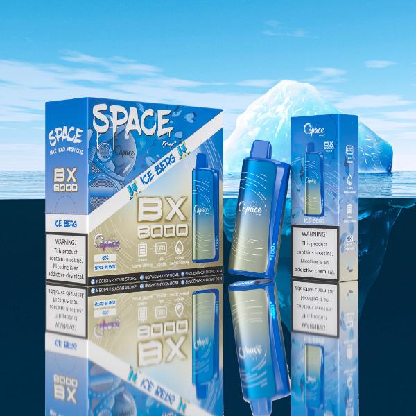 SpaceMax BX8000 Disposable Vape 15mL 8000 Puffs Best Flavor Ice Berg