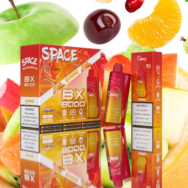 SpaceMax BX8000 Disposable Vape 15mL 8000 Puffs Best Flavor Yummy