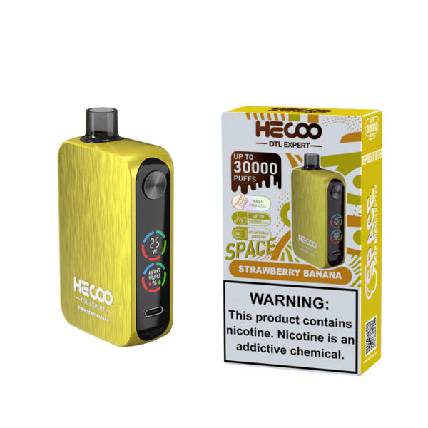 Best Deal HECOO Space DTL Expert 30,000 Puffs Disposable Vape 20mL 5 Pack - Strawberry