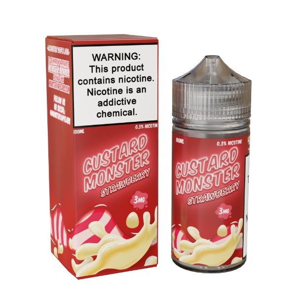 Custard Monster TFN 100ML Vape Juice Best Flavors Strawberry