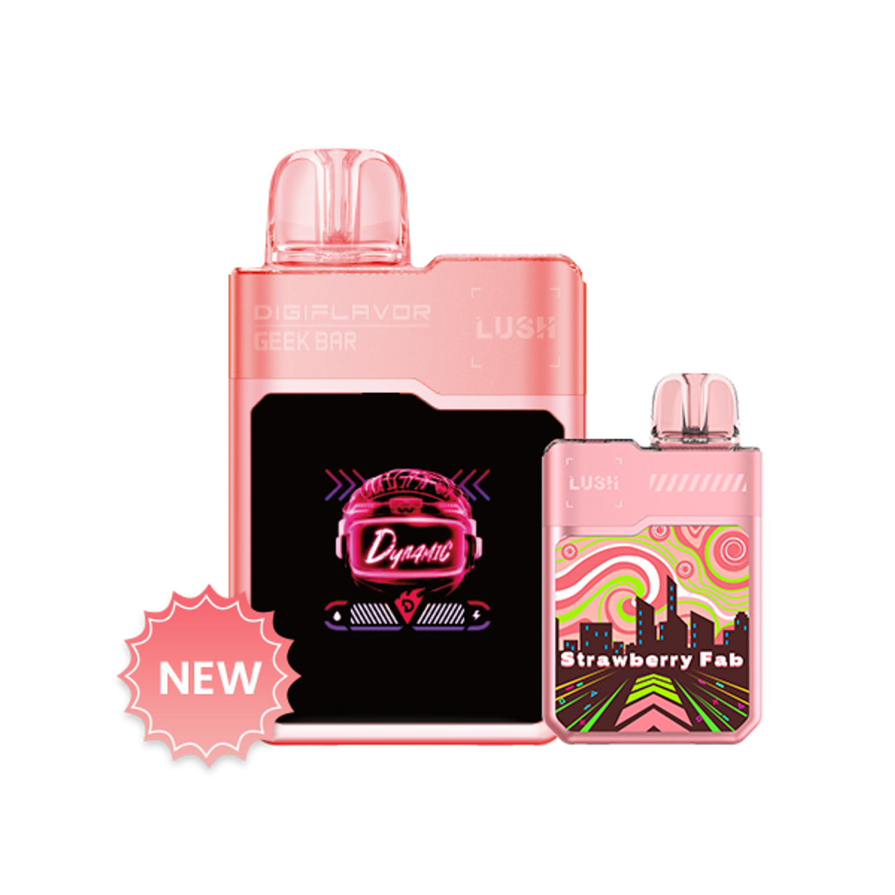 Digiflavor x Geek Bar Lush 20000 Puffs Rechargeable Vape Disposable 18mL Best Flavor Strawberry Fab