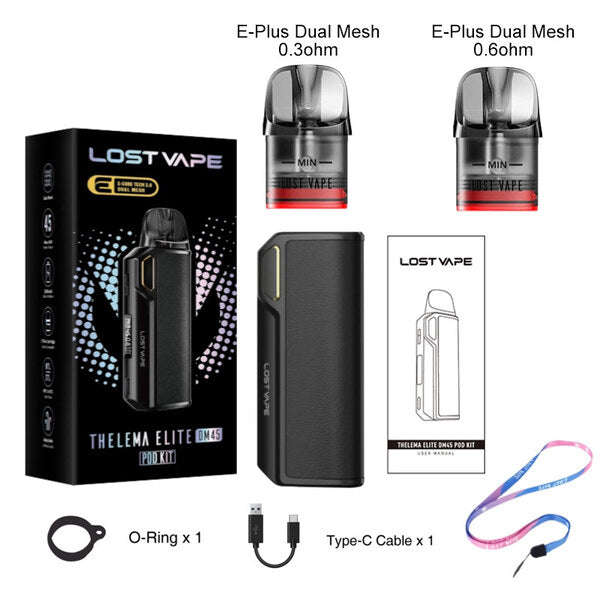 Best Deal Lost Vape Thelema Elite DM45 Pod Kit System Package Content