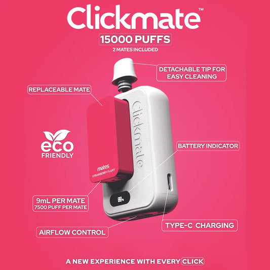 7Daze Clickmate 2% Disposable Starter Kit 15000 Puffs