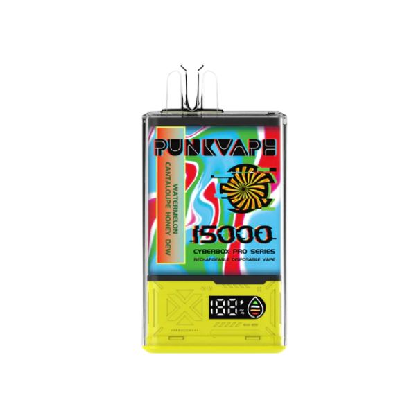 Best Deal PunkVape Cyber Box 15,000 Puffs Disposable Vape - Watermelon Cantaloupe Honey Dew