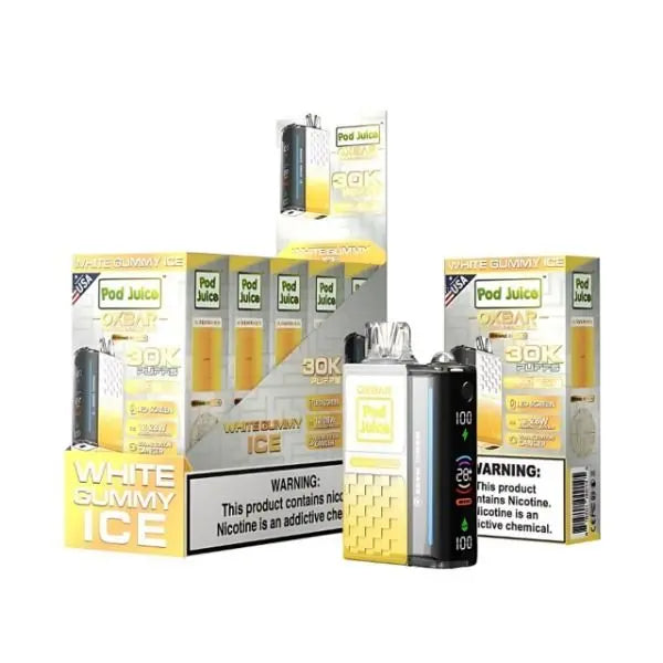 Best Deal Pod Juice x OXBAR Magic Maze 2 30k Puffs Rechargeable Disposable Vape 13mL White Gummy Ice