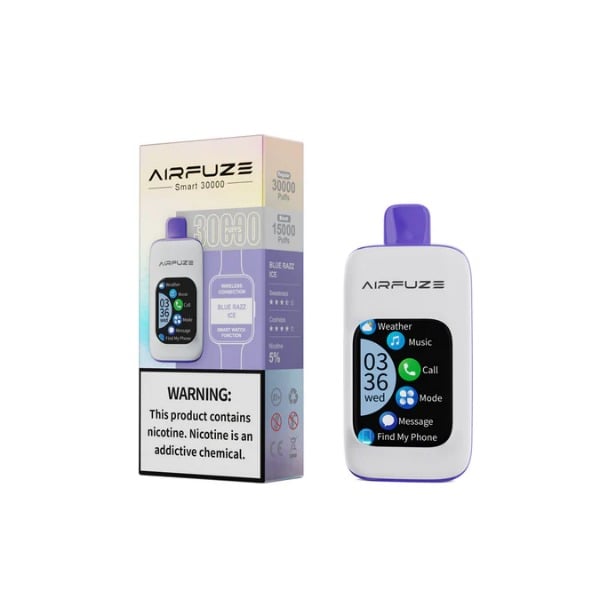 AIRFUZE Smart 30000 Puff Disposable Vape - Blue Razz Ice