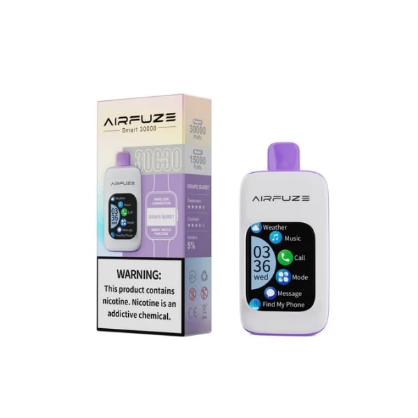 AIRFUZE Smart 30000 Puff Disposable Vape - Grape Burst