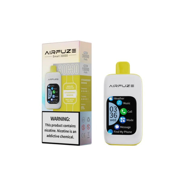 AIRFUZE Smart 30000 Puff Disposable Vape - Strawberry Banana