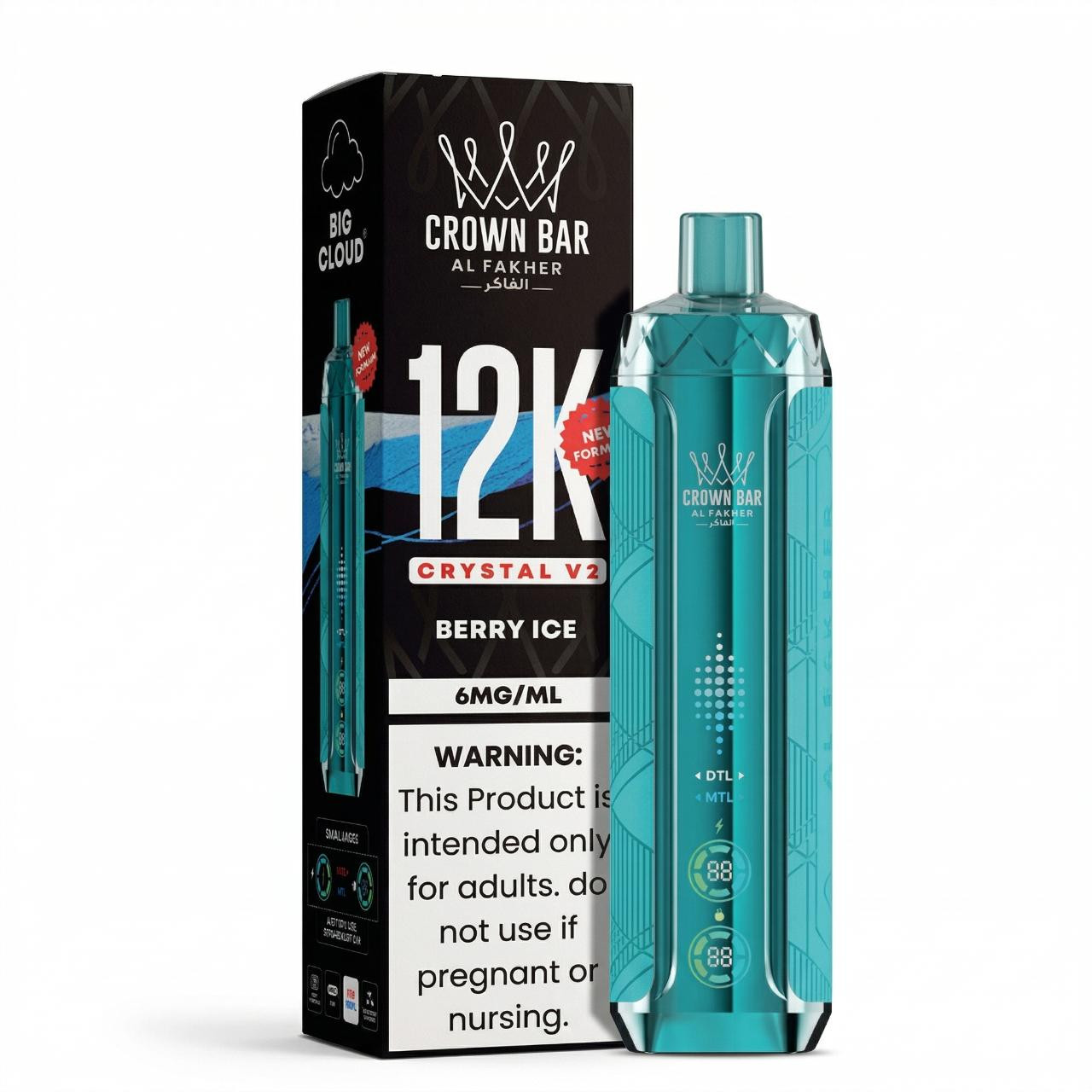 Al Fakher Crown Bar Crystal V2 12K Puff Disposable