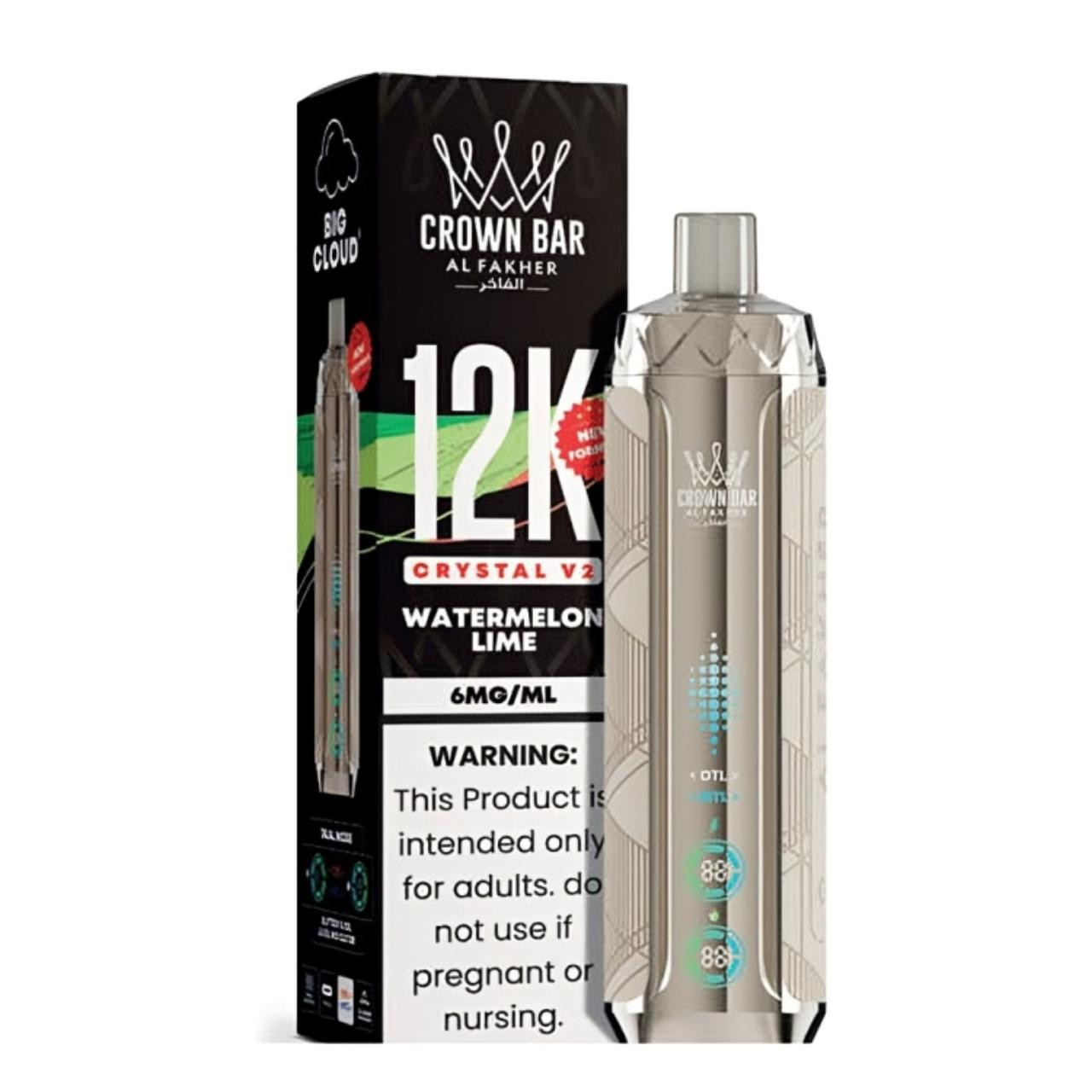 Al Fakher Crown Bar Crystal V2 12K Puff Disposable