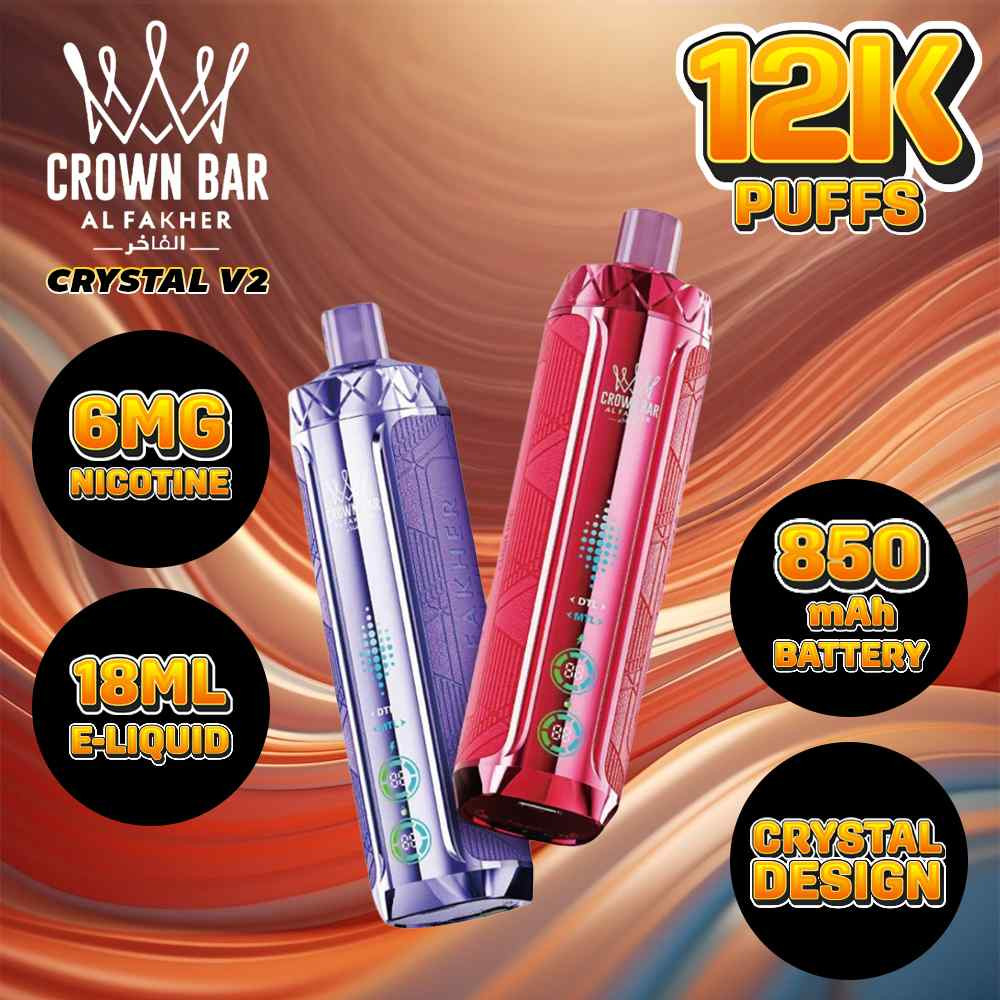 Al Fakher Crown Bar Crystal V2 12K Puff Disposable