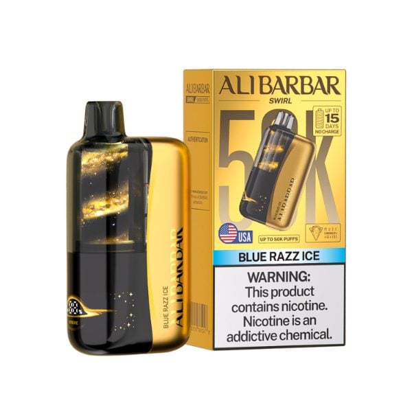 Alibarbar Swirl 50,000 Puff Disposable Blue Razz Ice