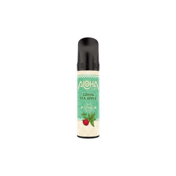 Green Tea Apple 3% Aloha Sun TFN Single Disposable Bulk Deal!