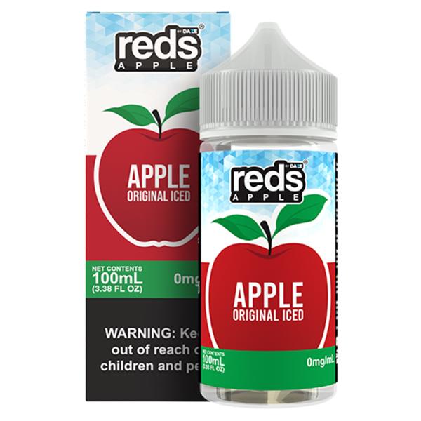 7Daze Reds 100mL Vape Juice Best Flavor Apple Iced