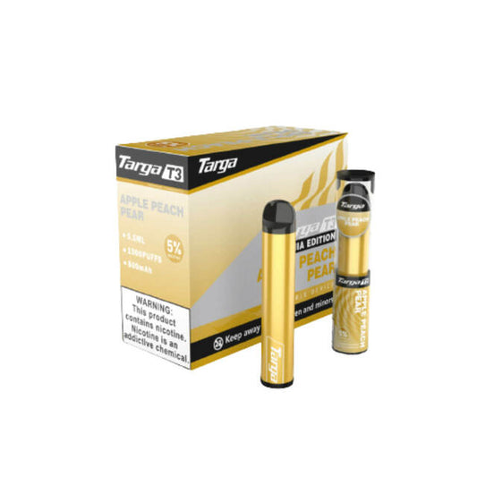 Targa T3 Single Disposable Vape 5mL Best Flavor Apple Peach Pear