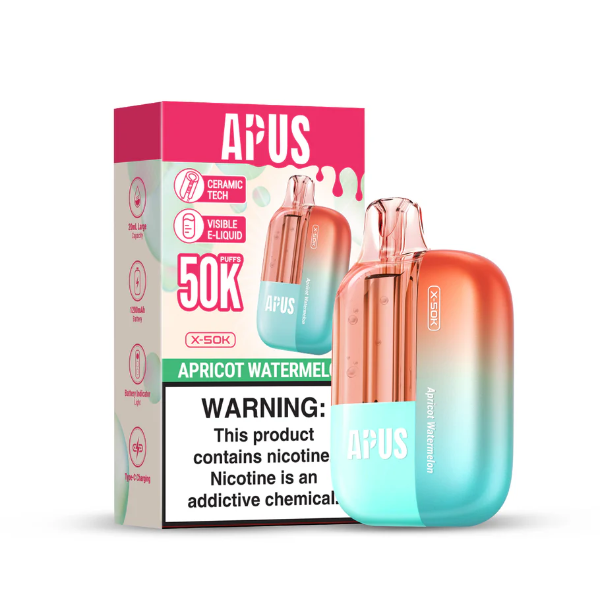 APUS X-50K Disposable Device - 50,000 Puffs -Apricot Watermelon