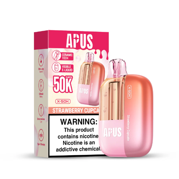 APUS X-50K Disposable Device - 50,000 Puffs -Strawberry Cupcake