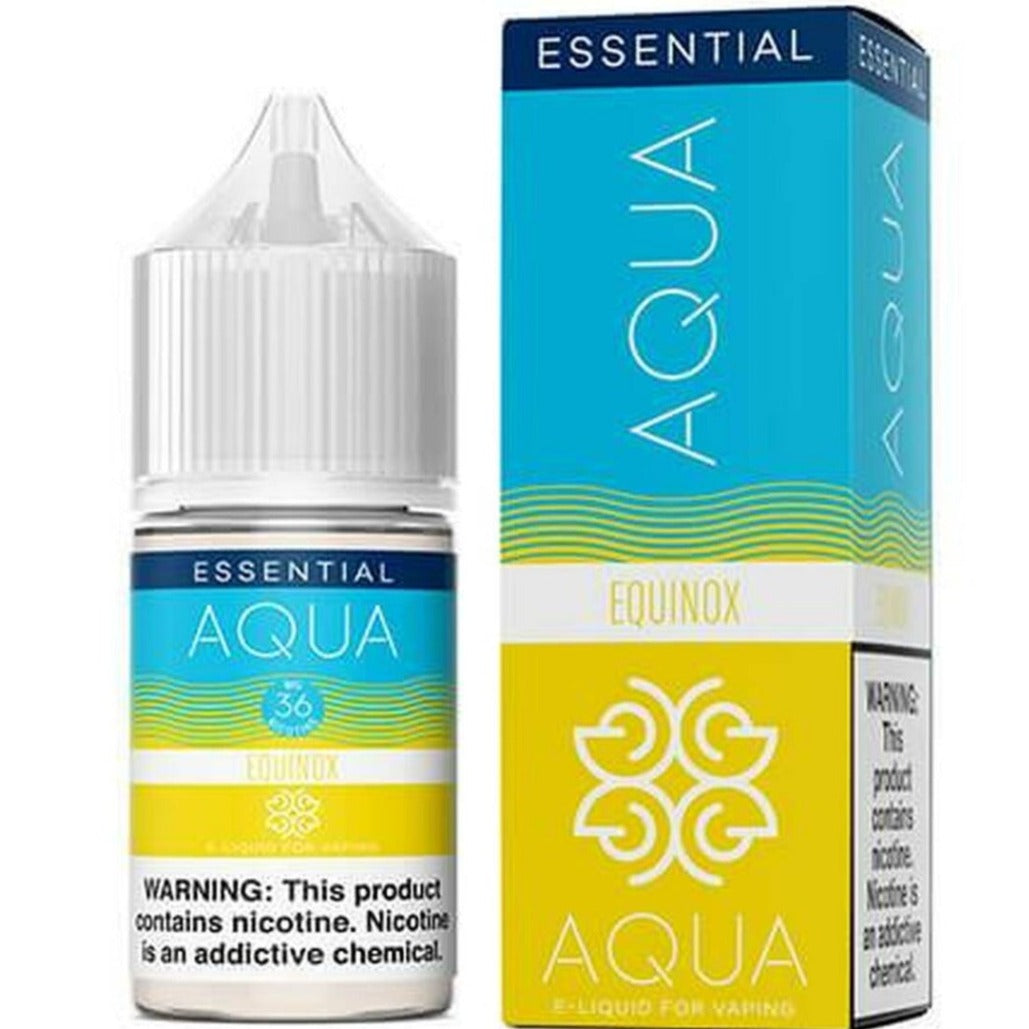 Aqua Essentials Synthetic Salt Nicotine 30mL Vape Juice Best Flavor Equinox