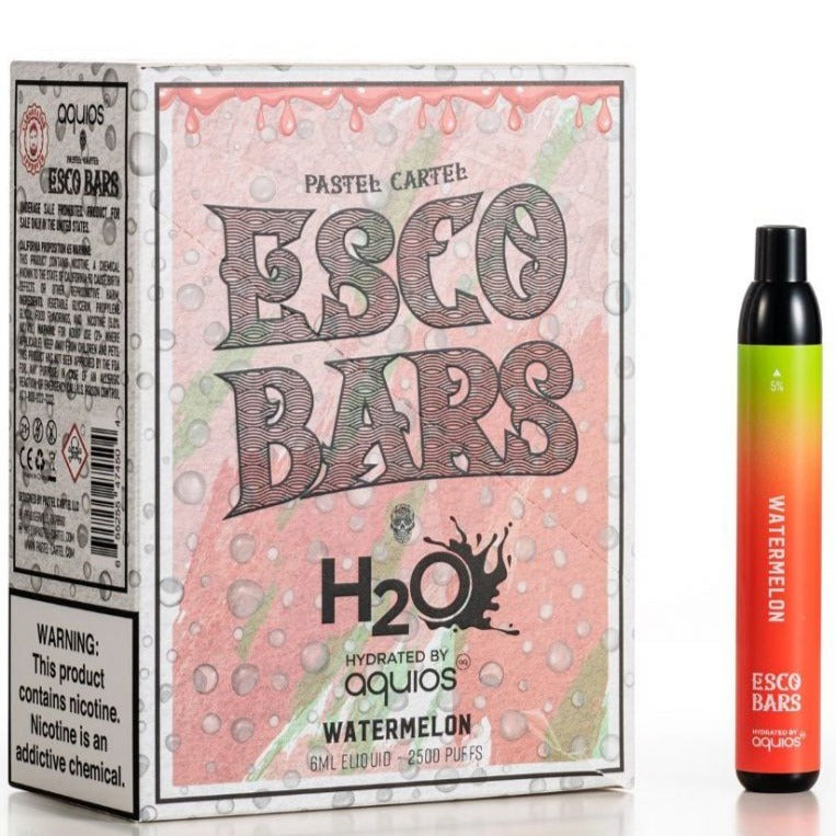 Aquios x Esco Bars 2500 Puffs Disposable 10-Pack Best Flavor Watermelon
