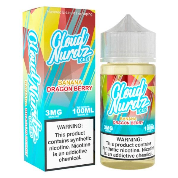 Cloud Nurdz 100ML E-Liquid- Banana dragon berry ice