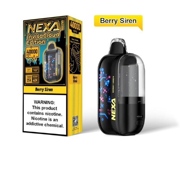 Best Deal NEXA Ultra 50,000 InvisaCloud Edition Disposable Vape 20ml 5% - Berry Siren