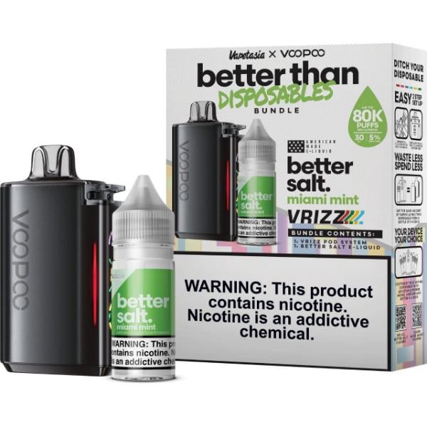 Vapetasia x VooPoo Better than Disposable Bundle-Miami Mint-Multipack-25mg-30mL