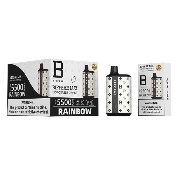 Biff Bar Luxx 5500 Puffs Disposable Vape 10-Pack Best Flavor Rainbow