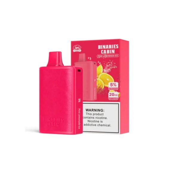 HorizonTech Binaries Cabin 10000 Puffs Disposable Vape 20mL Best Flavor Pink Lemonade Ice