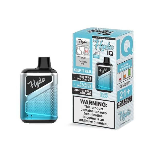 Blue Razz Hyde IQ 5000 Puffs Single Disposable Bulk Deal!