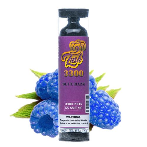 Lush 3300 Disposable Vape 10 Pack 8.2mL Best Flavor Blue Razz