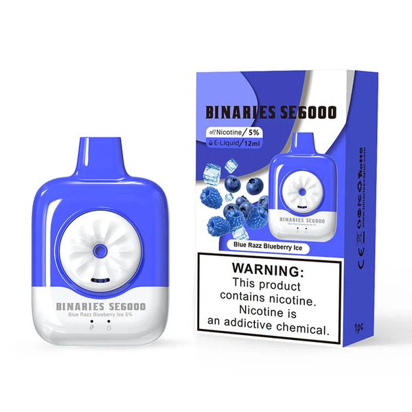 Best Deal HorizonTech Binaries Cabin SE6000 Puffs Disposable - Blue Razz Blueberry Ice