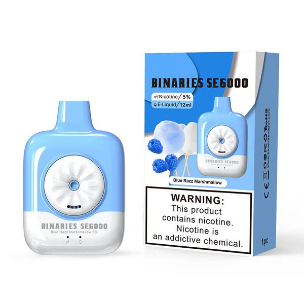 Best Deal HorizonTech Binaries Cabin SE6000 Puffs Disposable - Blue Razz Marshmallow
