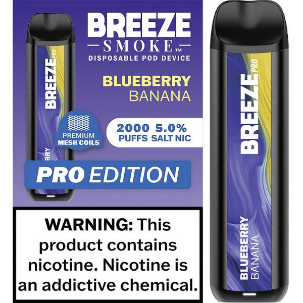 Breeze Smoke Pro W/ Mesh Coil TFN Disposable 2000 Puffs