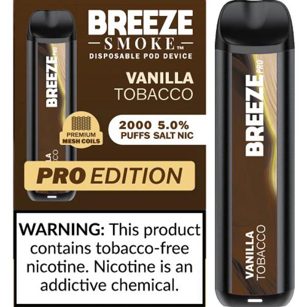Breeze Smoke Pro W/ Mesh Coil TFN Disposable 2000 Puffs