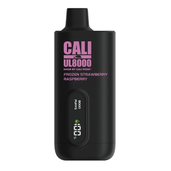 Cali Pods UL8000 Zero Nicotine Rechargeable Disposable - Frozen Strawberry Raspberry