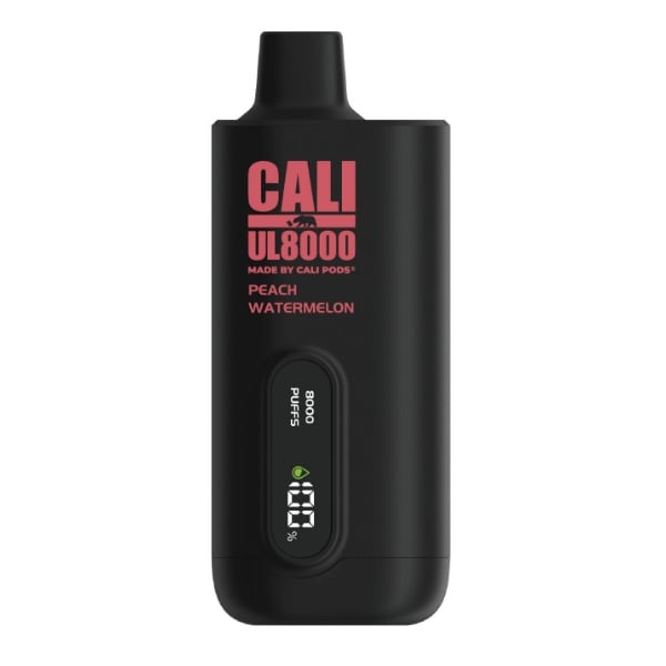 Cali Pods UL8000 Zero Nicotine Rechargeable Disposable - Peach Watermelon
