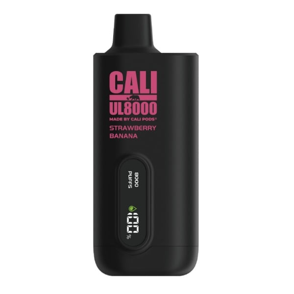 Cali Pods UL8000 Zero Nicotine Rechargeable Disposable - Strawberry Banana