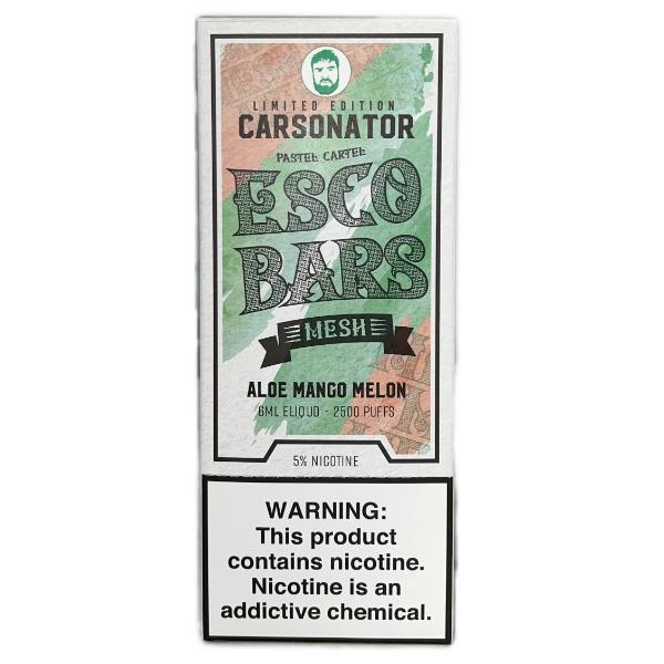 Carsonator x Esco Bars 2500 Puffs Single Disposable Vape Best Flavor Aloe Mango Melon