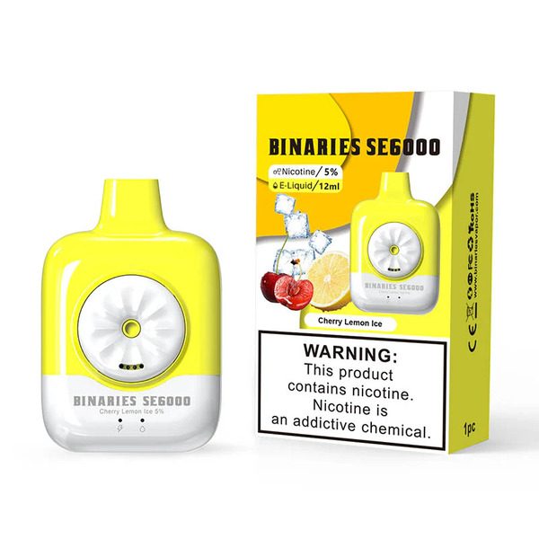 Best Deal HorizonTech Binaries Cabin SE6000 Puffs Disposable - Cherry Lemon Ice